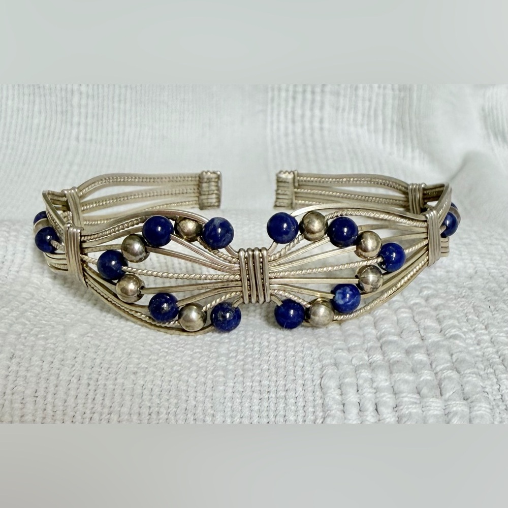 Sterling Silver and Lapis Bracelet